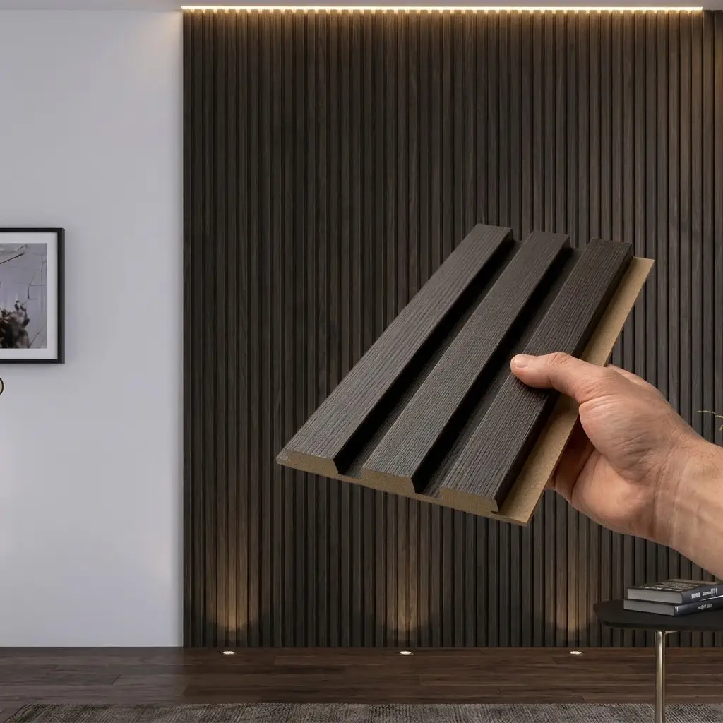 Стінова Панель МДФ, Венге, 117(104) x 12 х 2800, 1шт